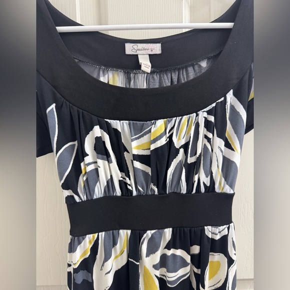 Speechless black and White Puff Sleeve Midi Sundress - Picture 2 of 5